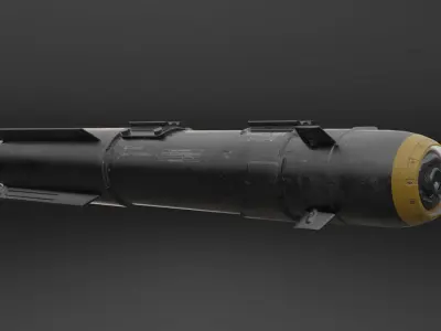 rocket nuclear missile Free low-poly 3D model