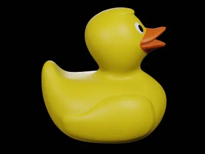 Duck Toy Free low-poly 3D model