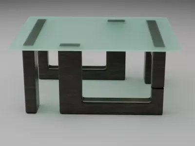 Low-Poly Modern Table - Optimized 3D Model Low-poly 3D model
