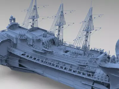 Airship jet boosters 3D model