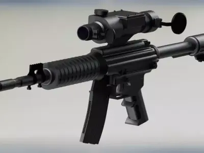 Concept Rifle Free 3D model purchase