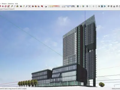 Sketchup Commercial Complex M8 3D model