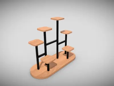 Modern Plant Stand Free low-poly 3D model