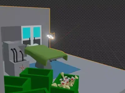 3D Low poly city block Low-poly 3D model