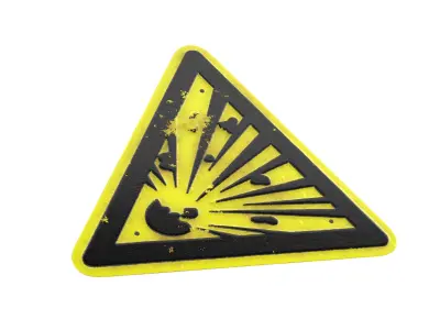 Sign  Danger Package  Low-poly 3D model