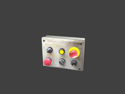 Old panel electric Low-poly 3D model