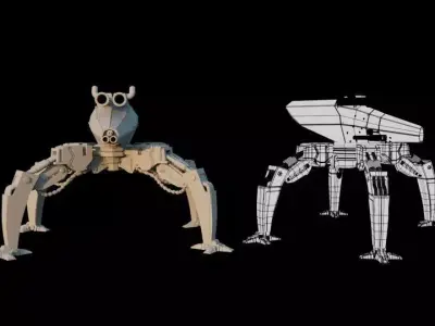 3D robot Free low-poly 3D model purchase