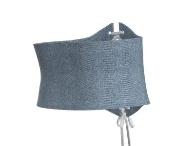 Lace-up Denim Belt 3D model