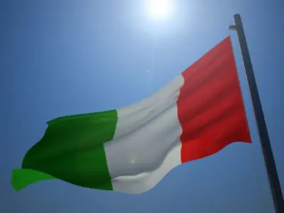 Italian flag 3D model