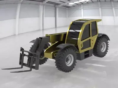 Telescopic forklift  3D model