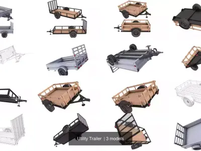 Utility Trailer  3D Model Pack