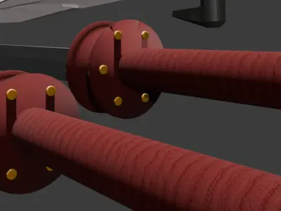 Melee Weapons Low Poly Pack Free low-poly 3D model