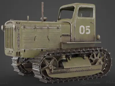 S-65 Stalinets tractor 3D model