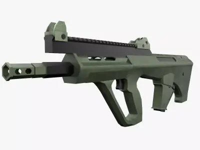 sci-fi gun 3D model 5