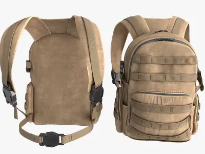 Backpack Low-poly 3D model shop