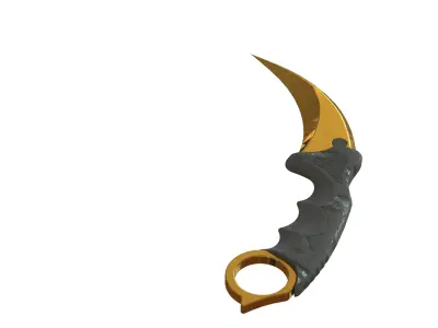 Karambit knife 3D model 4