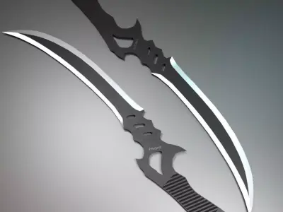 Badland sword Low-poly 3D model
