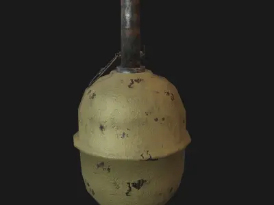 Grenade old Low-poly 3D model