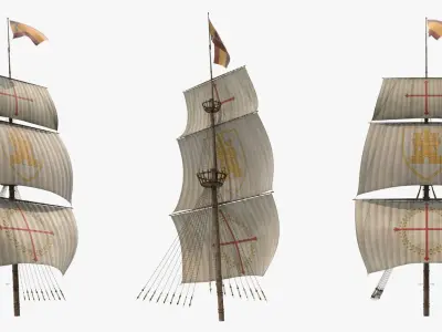  Sailing Ship Primary Mast 