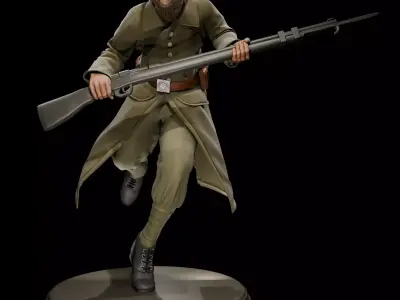 WW1 German soldier 3D print model