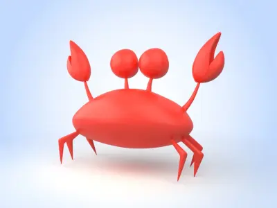 Cartoon Crab 3D model