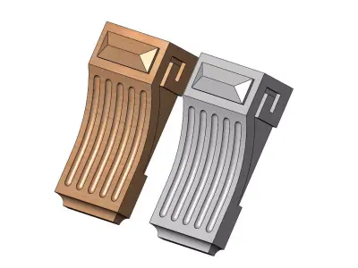 Fluted Greek key sides antique corbel bracket 3D print model