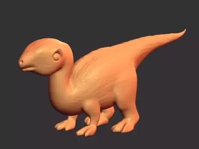 Iguanodon chibi Free 3D print model