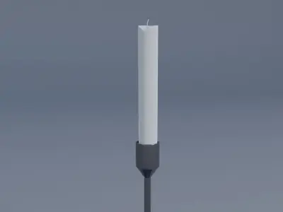 Table Candle Low-poly 3D model