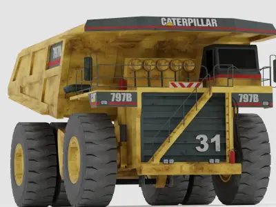 Haul Truck Low-poly 3D model