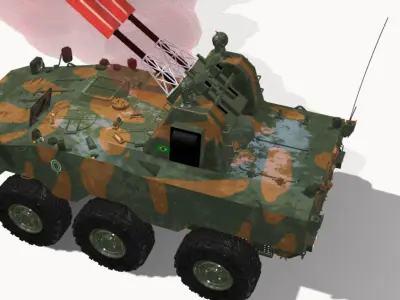 guarani 6x6 x br Low-poly 3D model