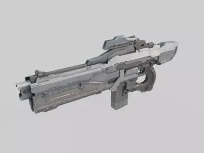 Future Sci-Fi Weapon Automatic Rifle 3D model