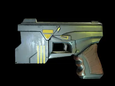 Laser Gun  Low-poly 3D model