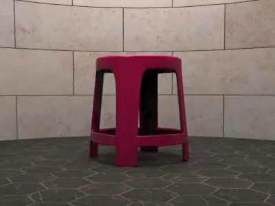 The Plastic Stool Free 3D model