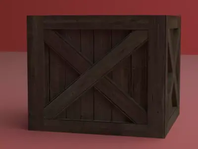 WOODEN BOX 3D model