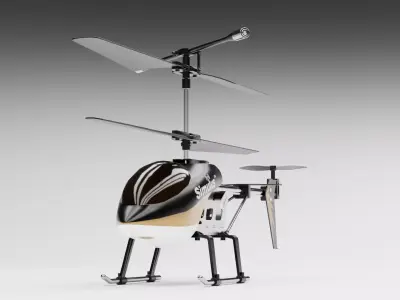 RC Helicopter Low-poly 3D model