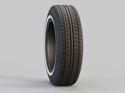 Classic Car Tyre 3D model