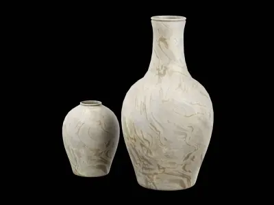 Two Vases Low-poly 3D model