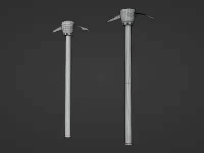 Pickaxe - Low and High poly Low-poly 3D model