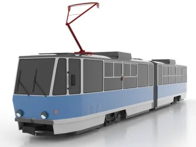 Tatra KT4tYU Low Low-poly 3D model