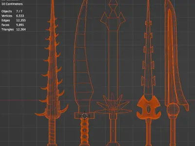 Swords 3D model