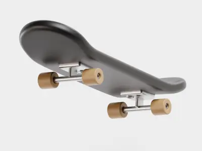 Skateboard 3d model Low-poly 3D model purchase