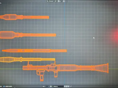 Rpg-7 Low-Poly Weapons In Game 3D Model Low-poly 3D model