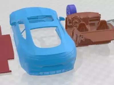 Mercedes Benz AMG GT 43 Coupe 2024 Printable Car 3D print model