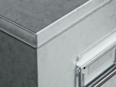 Galvanized Iron Box 001 L 3D model