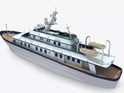 A passenger ship 3D model