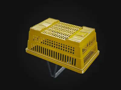 Plastic Shopping Basket  Low-poly 3D model