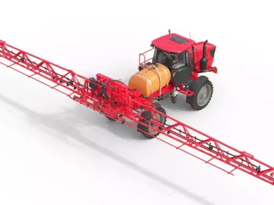 Self Propelled Sprayer Low-poly 3D model