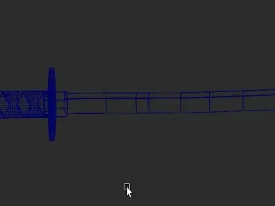 Katana samurai sword Free low-poly 3D model get