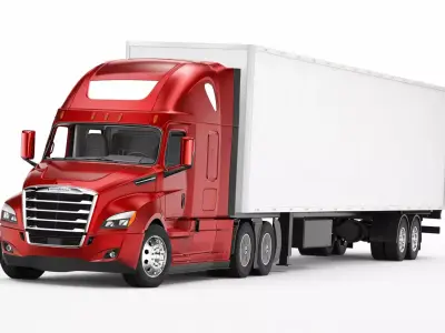 Freightliner Cascadia Truck Modern Aerodynamic Semi Truck 3D model