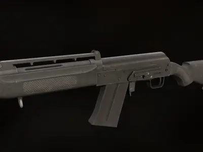 Saiga 20k  Low-poly 3D model